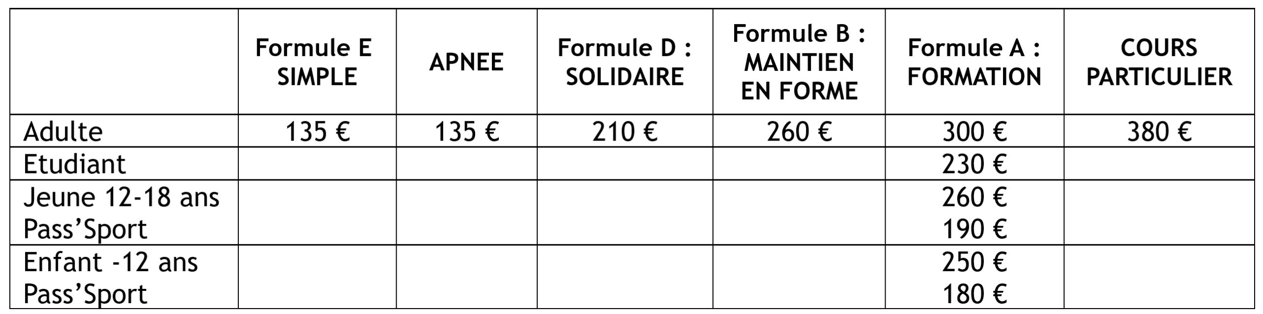 EPPE formules 2025-2026